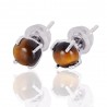 Natural Tiger Eye Gemstone 925 Sterling Silver Earring| Jewels Artisan
