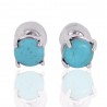 Arizona Turquoise Gemstone 925 Sterling Silver Studs| Jewels Artisan