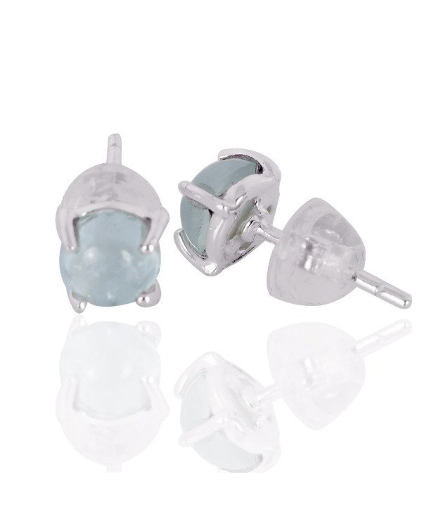 Natural Aquamarine Gemstone 925 Sterling Silver Earring| Jewels Artisan