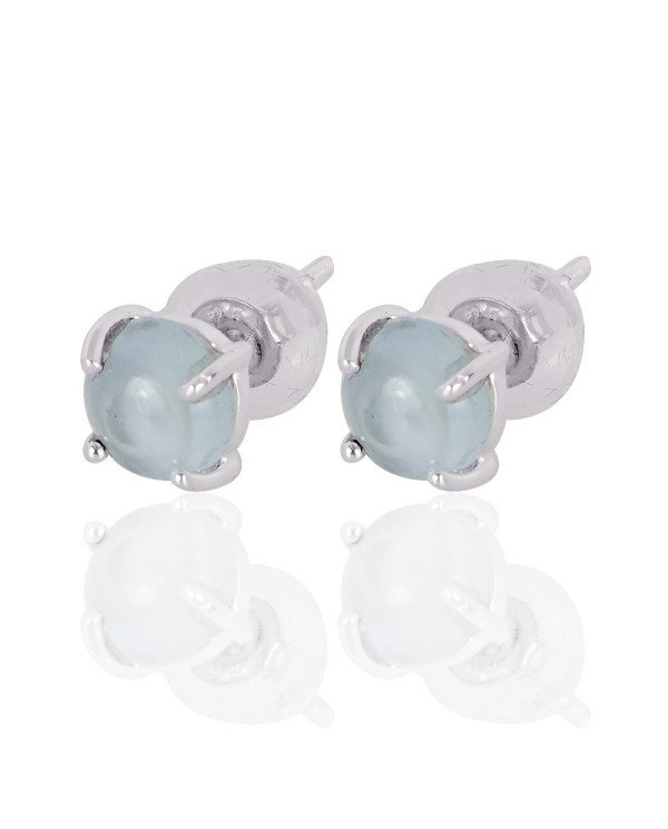 Natural Aquamarine Gemstone 925 Sterling Silver Earring| Jewels Artisan