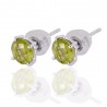 Natural Peridot Gemstone 925 Sterling Silver Earring| Jewels Artisan