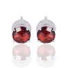 Natural Garnet Gemstone 925 Sterling Silver Earring| Jewels Artisan
