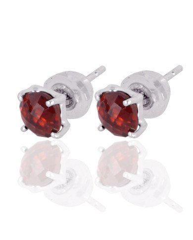 Natural Garnet Gemstone 925 Sterling Silver Earring| Jewels Artisan