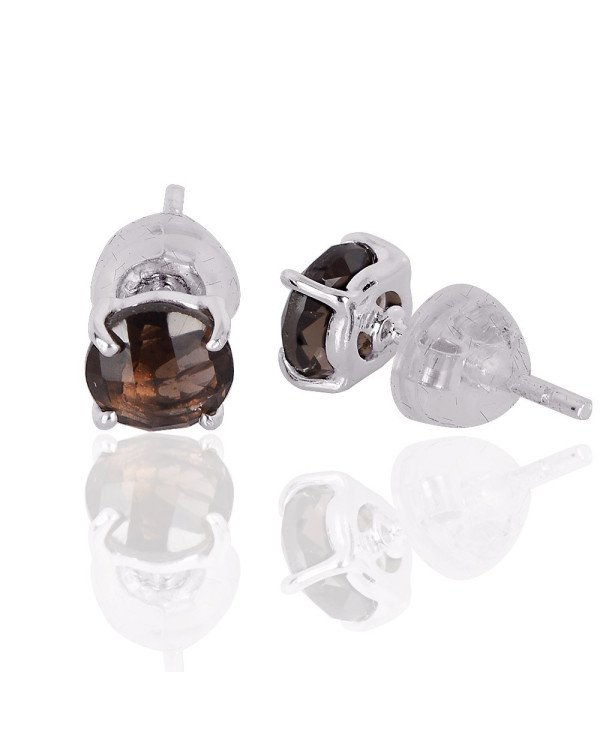 Natural Smoky Quartz Gemstone 925 Sterling Silver Earring| Jewels Artisan