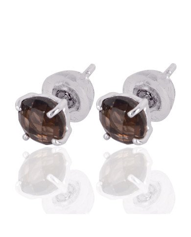 Natural Smoky Quartz Gemstone 925 Sterling Silver Earring| Jewels Artisan