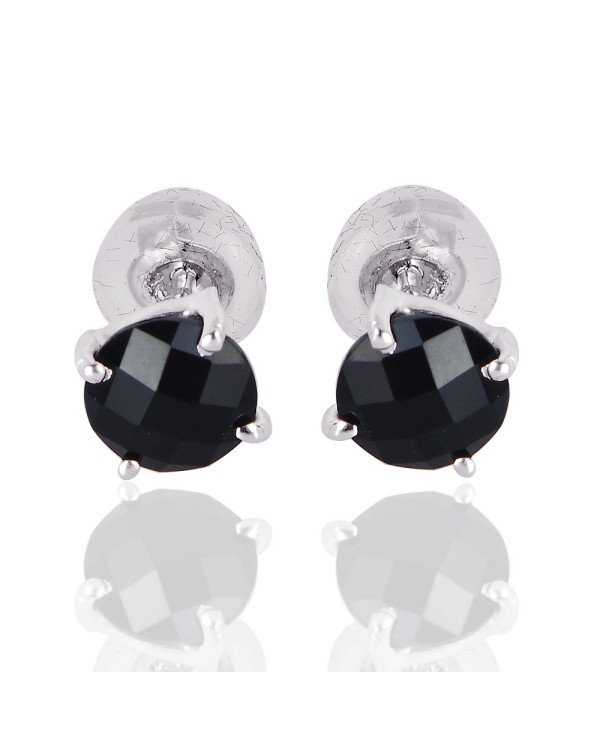 Natural Black Onyx Gemstone 925 Sterling Silver Earring| Jewels Artisan