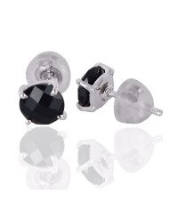 Natural Black Onyx Gemstone 925 Sterling Silver Earring| Jewels Artisan