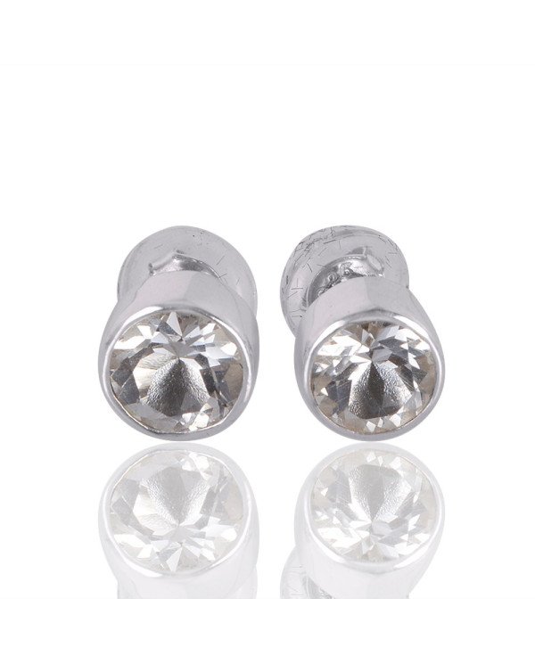 Natural Crystal Gemstone 925 Sterling Silver Earring| Jewels Artisan