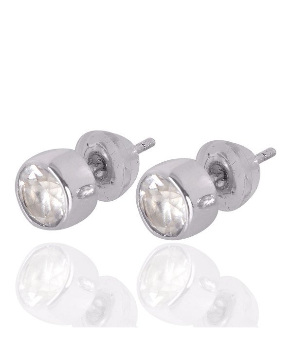 Natural Crystal Gemstone 925 Sterling Silver Earring| Jewels Artisan