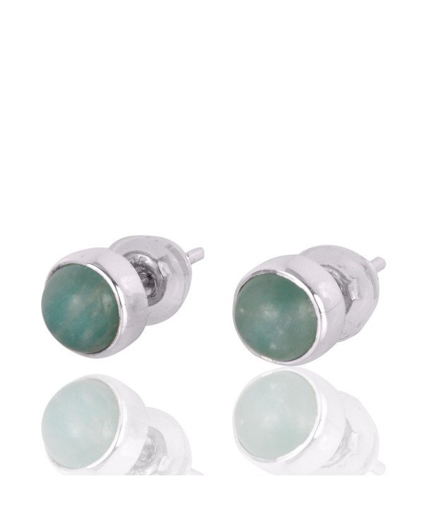 Natural Amazonite Gemstone 925 Sterling Silver Earring| Jewels Artisan