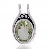 Natural Green Amethyst Gemstone 925 Sterling Silver Pendant| Jewels Artisan