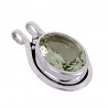 Natural Green Amethyst Gemstone 925 Sterling Silver Pendant| Jewels Artisan