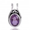Natural Amethyst Gemstone 925 Sterling Silver Pendant| Jewels Artisan