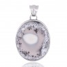 Natural Dendritic Opal Gemstone 925 Sterling Silver Pendant| Jewels Artisan