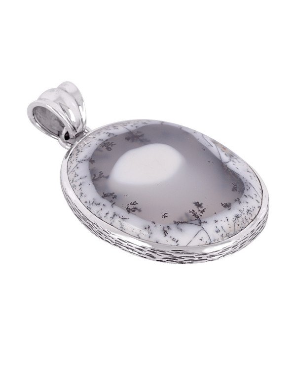 Natural Dendritic Opal Gemstone 925 Sterling Silver Pendant| Jewels Artisan