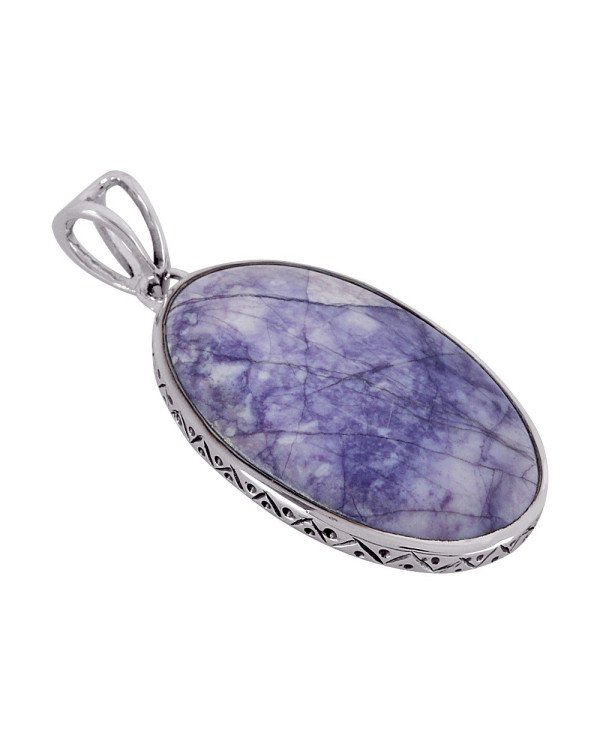 Natural Tiffany Jasper Gemstone 925 Sterling Silver Pendant| Jewels Artisan