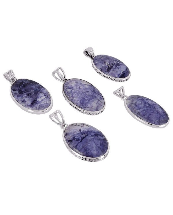 Natural Tiffany Jasper Gemstone 925 Sterling Silver Pendant| Jewels Artisan