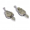 Natural Green Amethyst And Pyrite Drug Gemstone 925 Sterling Silver Pendant| Jewels Artisan