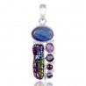 Natural Amethyst Multigemstone 925 Sterling Silver Pendant| Jewels Artisan