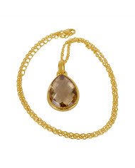 Natural Citrine Gemstone 925 Sterling Silver Pendant| Jewels Artisan