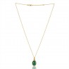 Natural Green Onyx Gemstone 925 Sterling Silver Pendant| Jewels Artisan