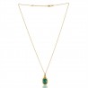 Natural Green Onyx Gemstone 925 Sterling Silver Pendant| Jewels Artisan