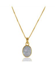 Natural Aquamarine Gemstone 925 Sterling Silver Pendant| Jewels Artisan