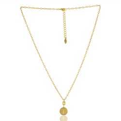 Alphabet "T" Brass Necklace Pendant| Jewels Artisan