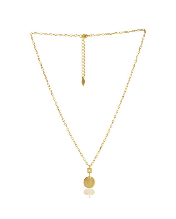 Alphabet "T" Brass Necklace Pendant| Jewels Artisan