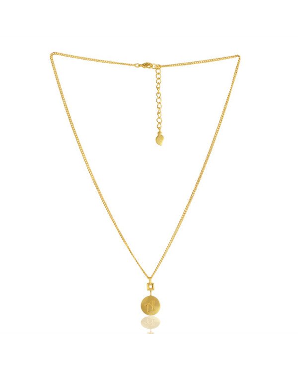 Alphabet "A" Brass Necklace Pendant| Jewels Artisan