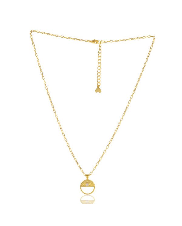 Crystal Gemstone Brass Pendant| Jewels Artisan