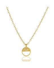 Crystal Gemstone Brass Pendant| Jewels Artisan