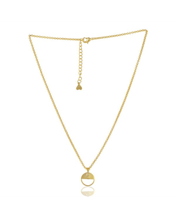 Crystal Gemstone Gold Plated Brass Pendant| Jewels Artisan