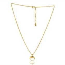 Black Onyx Gemstone Gold Plated Brass Pendant| Jewels Artisan