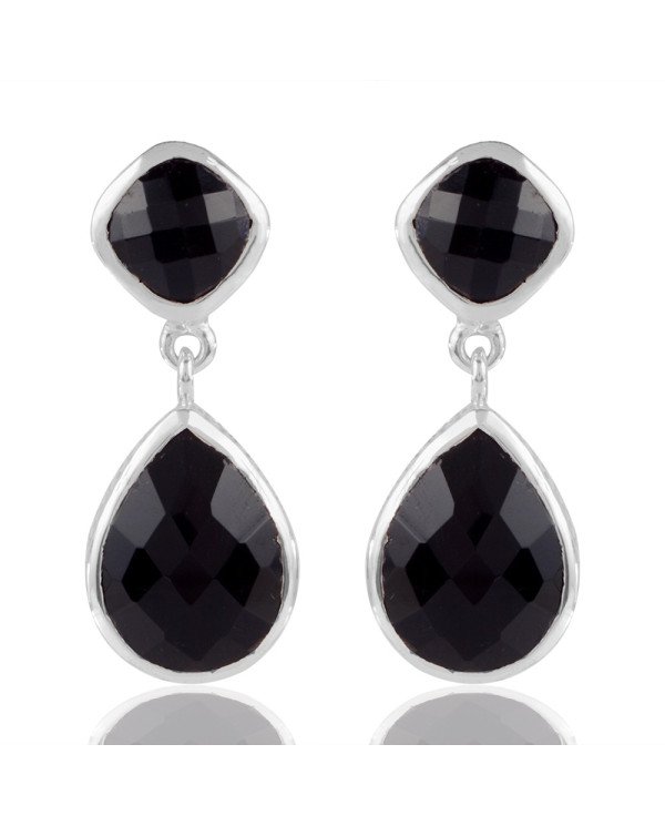 Black Stone 925 Sterling Silver Earring| Jewels Artisan