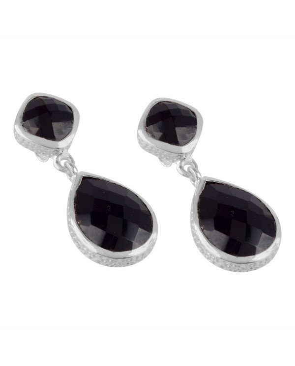 Black Stone 925 Sterling Silver Earring| Jewels Artisan