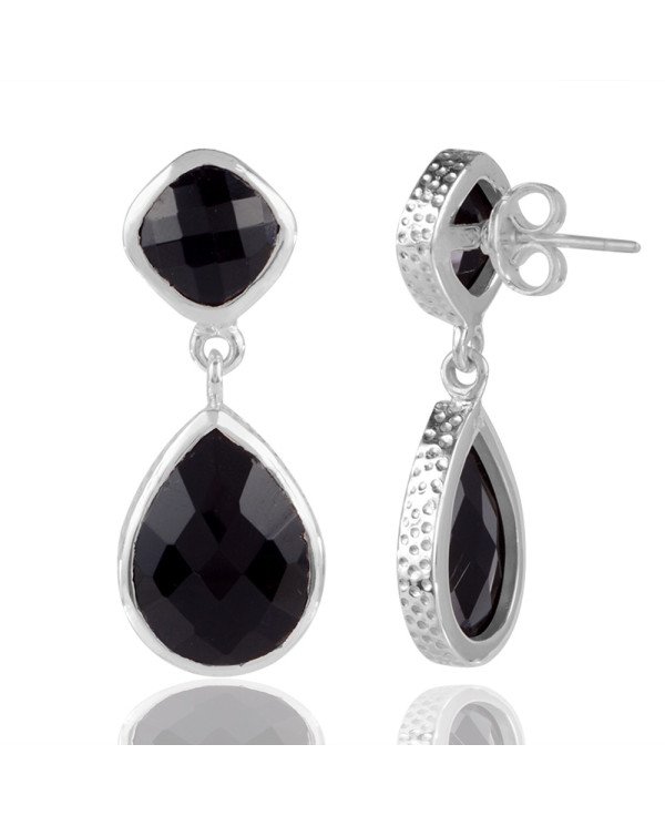 Black Stone 925 Sterling Silver Earring| Jewels Artisan