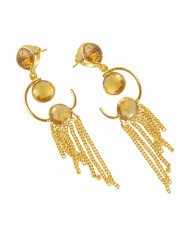 Citrine Color Stone 925 Sterling Silver Earring| Jewels Artisan