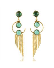 Green Quartz 925 Sterling Silver Earring| Jewels Artisan