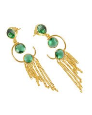 Green Quartz 925 Sterling Silver Earring| Jewels Artisan