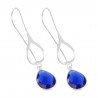 Premium Grade Blue Stone 925 Sterling Silver Dangle Drop Earring
