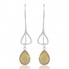Natural Citrine Color Stone 925 Sterling Silver Earring| Jewels Artisan