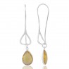 Natural Citrine Color Stone 925 Sterling Silver Earring| Jewels Artisan