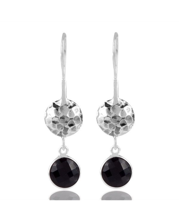 Black Stone 925 Sterling Silver Earring| Jewels Artisan