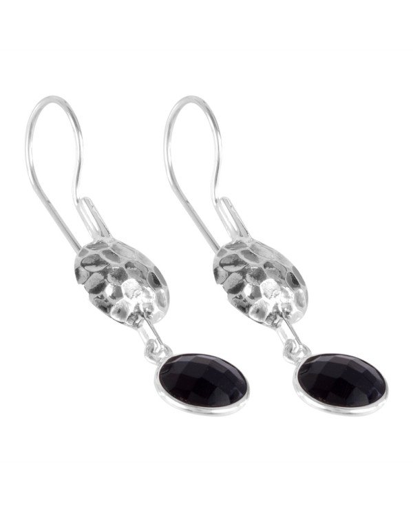 Black Stone 925 Sterling Silver Earring| Jewels Artisan