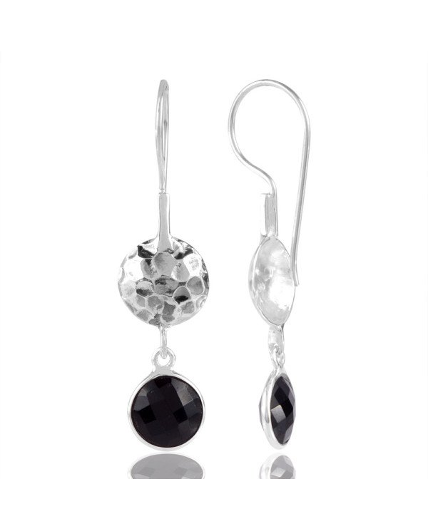 Black Stone 925 Sterling Silver Earring| Jewels Artisan