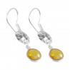 Yellow Stone 925 Sterling Silver Earring| Jewels Artisan
