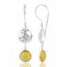 Yellow Stone 925 Sterling Silver Earring| Jewels Artisan