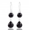 Black Quartz 925 Sterling Silver Earring| Jewels Artisan