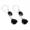 Black Quartz 925 Sterling Silver Earring| Jewels Artisan